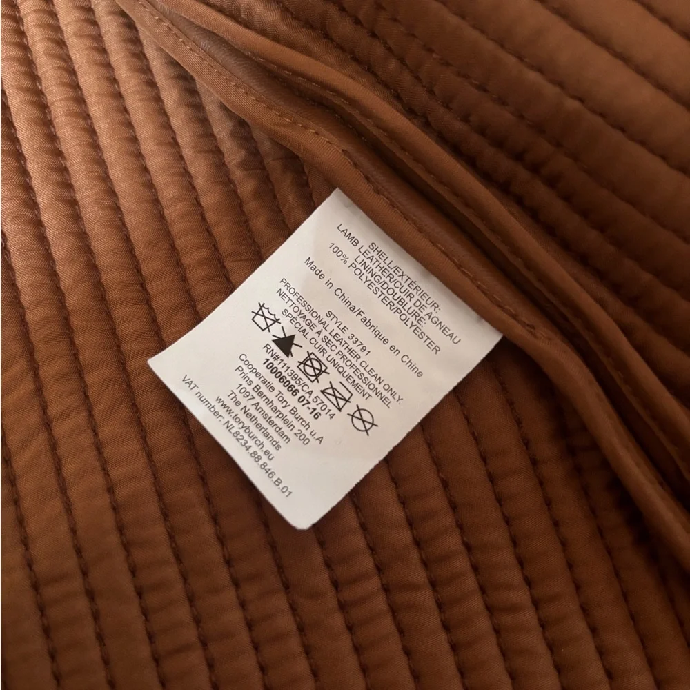 Tory Burch Calista Leather Riding Jacket - Picture 4 of 6